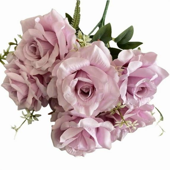 Decoration Simulation 7-Head Flower For Weddings Home Decor Red Blue Purple