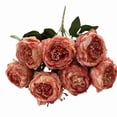thumbnail image 1 of Decoration Simulation 7-Head Flower Suitable For Weddings Home Decor Red Orange, 1 of 7