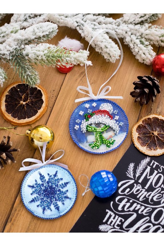Wizardi Bead Embroidery Decoration - Warm Embrace. Colorful Beads, Beading Needles. DIY Kit. Embroidery for Beginners. Home Decor. ABT-005 Abris Art