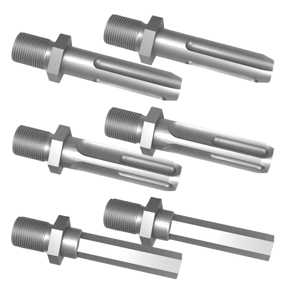 Decoration for Home Woodturning Drill Connecting Rod Splitter Adapter Extension Steel 6 Pcs