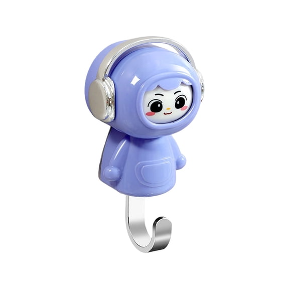 Decorationative Smiling Girl Wall Hook Easy Installation Hanger For Keys Jackets Entryway Decoration Supplies