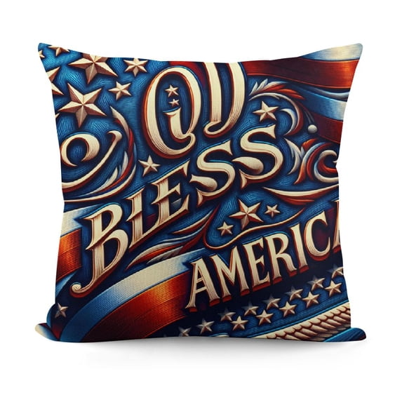 Decorations American Flag Throw Pillows Case Decor