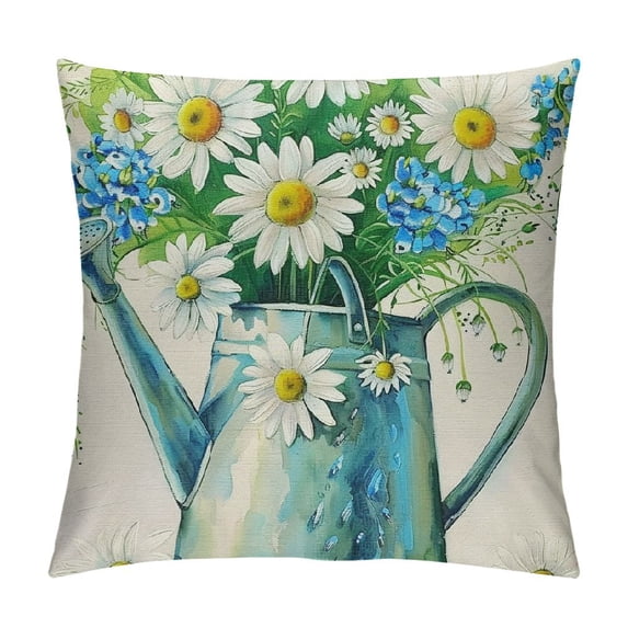 Decorations Blue Throw Pillowcase for Home Couch Decor