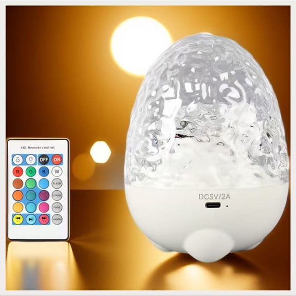 Decorations Bluetooth Dinosaur Egg Night Light with Starry Sky Projection and Water Ripple Ambient Light(1Pcs) JASKFLY
