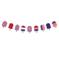 thumbnail image 1 of Decorations, Decoration, Decor, Bunting Banner, Wall Hanging, Holiday Decor, Holiday Party, Red White Blue Popsicles, 72 In, 11 Pc, 1 of 5