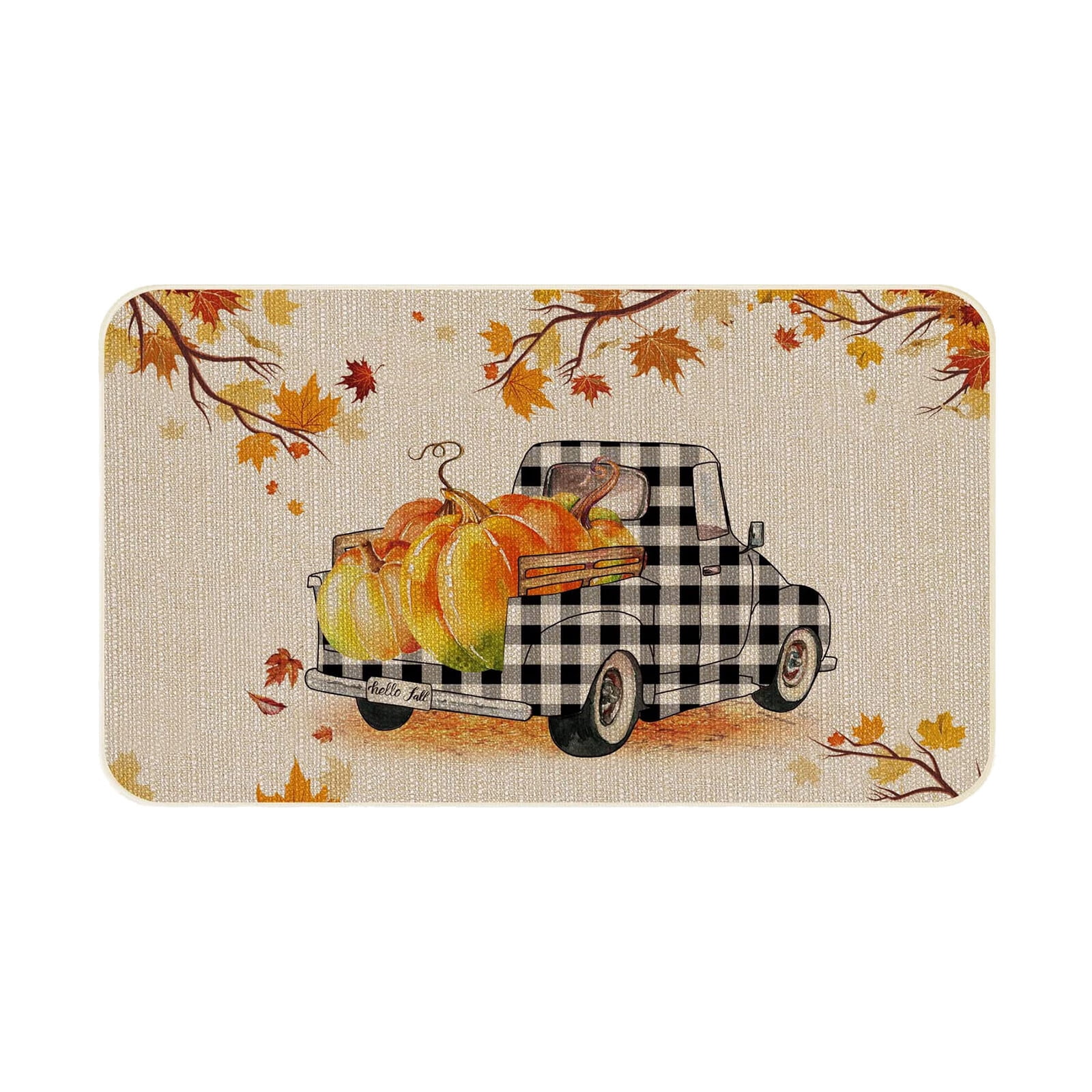 Decorations Door Mat Farmhouse Happy Fall Yall Doormat Autumn Buffalo