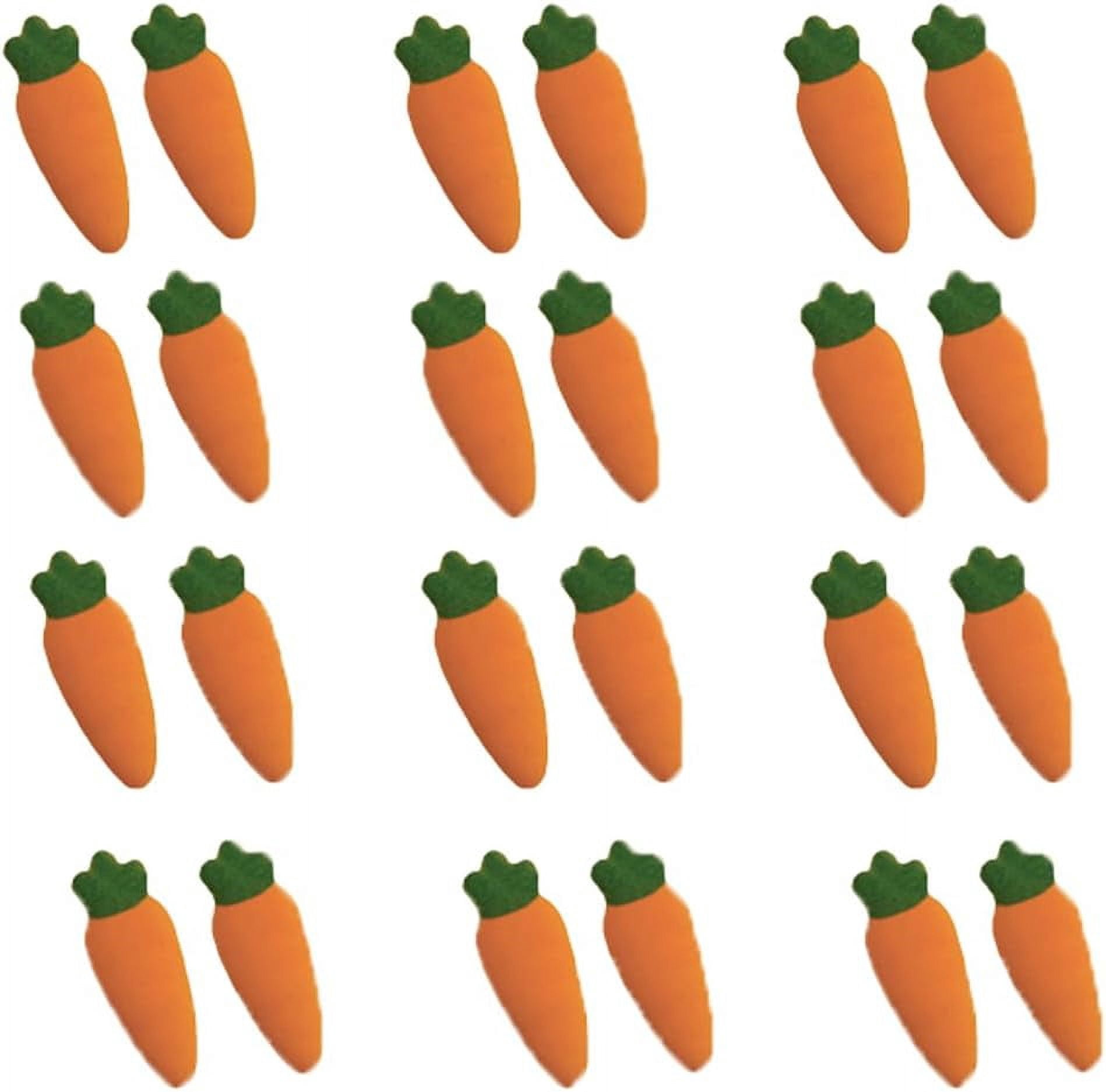 Decorations Edible Molded Sugar Cupcake Cake Topper Carrots, 24 Count ...
