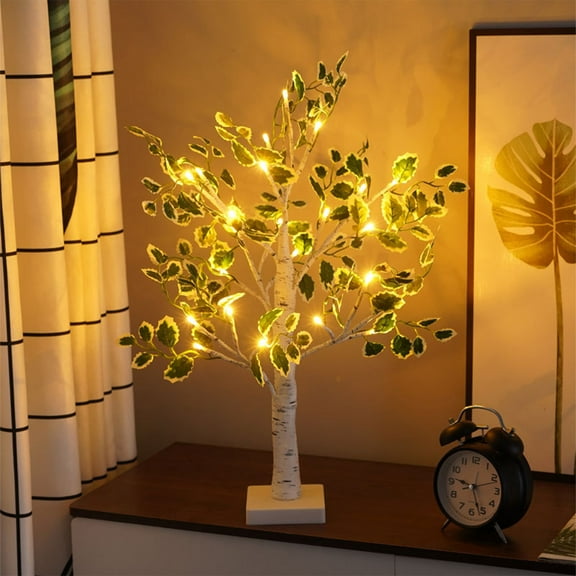 Decorations Indoor,2 FT Birch Tree With LED Lights,Fairy Light Spirit Tree For Decor,Warm White Lighted Birch Tree For Home Decor Indoor,Battery Powered