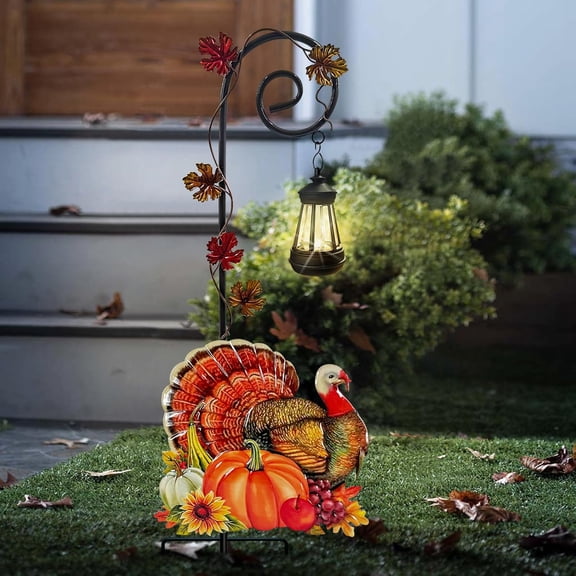 Decorations Outdoor,Solar Garden Stakes,Autumn Fall Decor Yard Stake for Outdoor Garden Lawn Patio