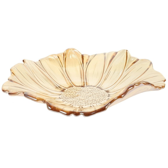 LITINKIMI Glass Storage Tray Golden 1Pack 11.8X11.8X2.36in