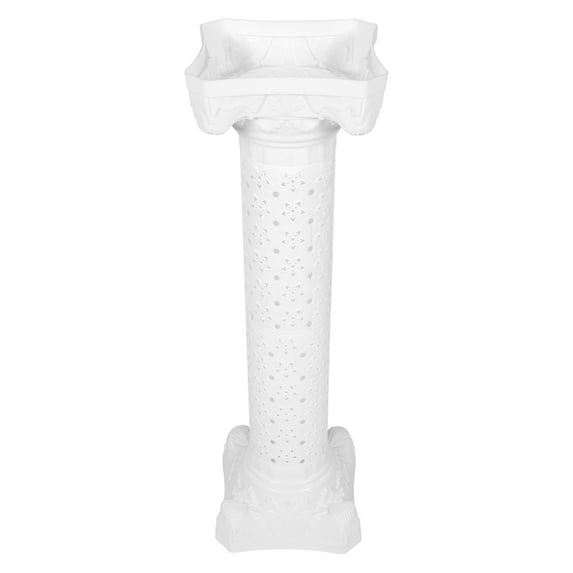 MLINS White Plastic Roman Pillar for Wedding Decor Retro and Elegant Look with Stable Placement 10.5 Inches