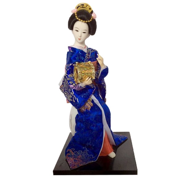 Decorative 12Inch Japanese Geisha Dolls Kimono Figure for Living Room and Office
