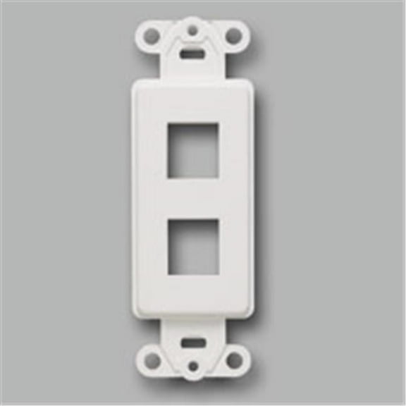 Decorative 2-Port Multimedia Keystone Insert - White
