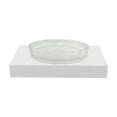 thumbnail image 1 of Decorative 20" Oval Clear Vessel Glass Sinks With 36" White Base, 1 of 7