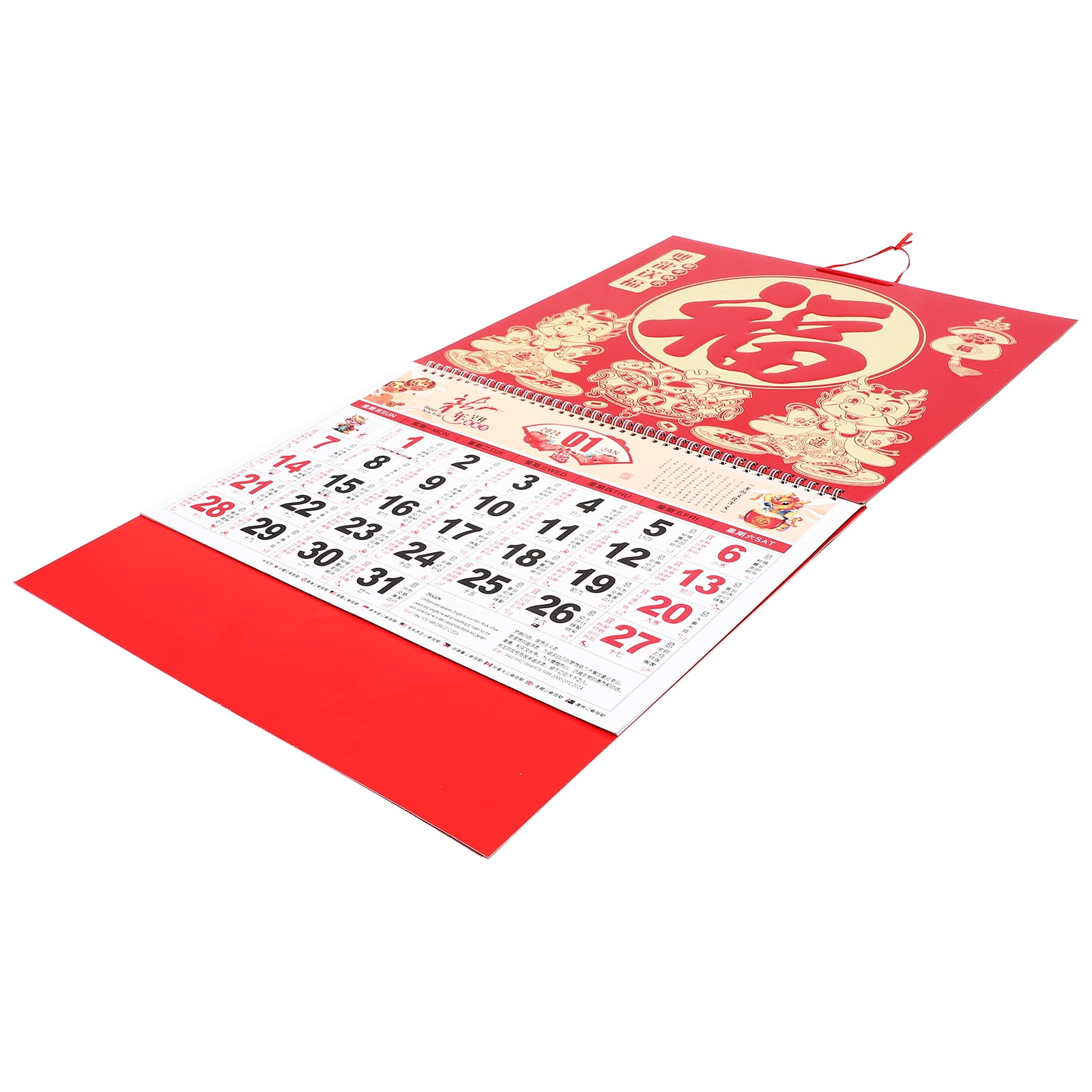 Decorative 2024 Hanging Calendar Chinese Calendar 2024 New Year