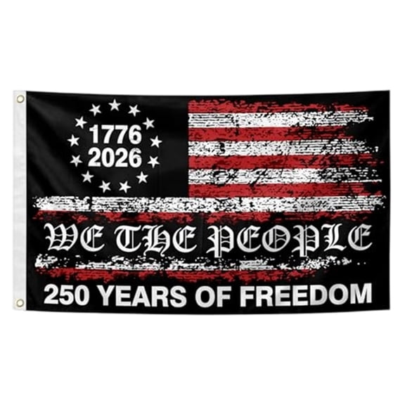 Decorative 250th Anniversary Garden Flag – USA Bicentennial Celebration Flag for Outdoor Yard, Porch & Patio (36"x60")