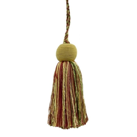 Decorative 4" (10cm) Key Tassel, 3 1/2" (8.5cm) Loop # VTS,, Carnation Pink #VNT8 (Rose Pink, Light Beige, Sage Green) Sold Individually