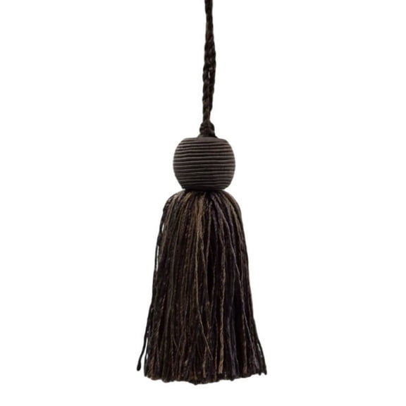 Decorative 4" (10cm) Key Tassel, 3 1/2" (8.5cm) Loop # VTS,, Umber Brown #VNT27 (Dark Brown) Set of 2