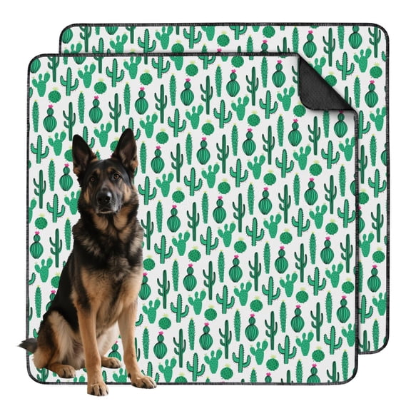 Decorative 48"x48" Reusable Pee Pads for Dogs - Washable Potty Training Pads with Stylish Plant Pattern Prints (Plant patterns)