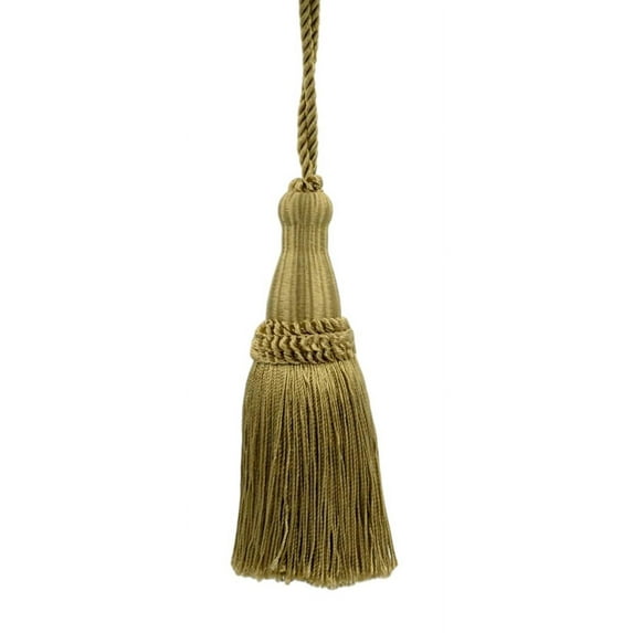 Decorative 5 1/2" (14cm) Key Tassel, 5 1/2" (14cm) Loop # KTC055,, Golden Beige #E16C (Dark Gold Beige) Sold Individually