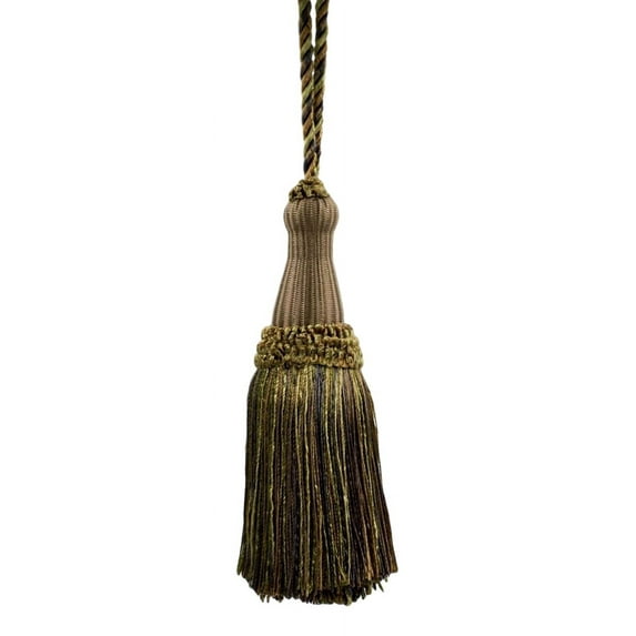 Decorative 5 1/2" (14cm) Key Tassel, 5 1/2" (14cm) Loop # KTC055,, Hazel Brown #PR08 (Mocha Brown, Warm Brown, Olive Beige) Sold Individually