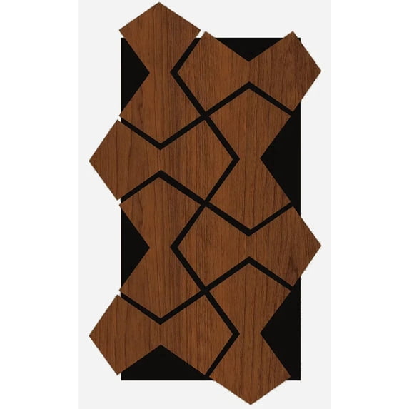 Decorative Acoustic Wall Panels - Brown Bowtie Sample