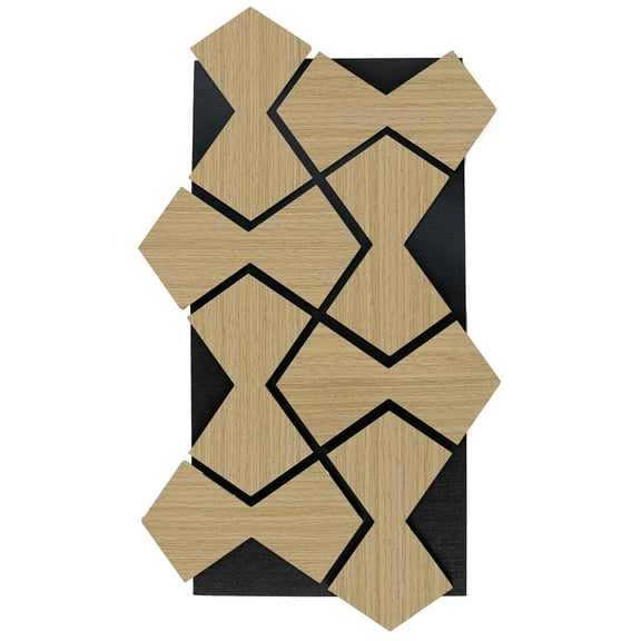 Decorative Acoustic Wall Panels - Natural Bowtie Sample