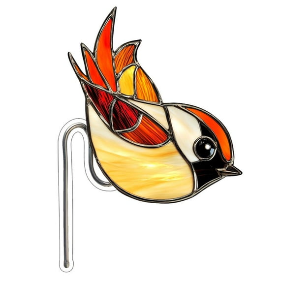 Decorative Acrylic Bird Garden Stake,Plant Pot Ornament Outdoor Yard Art Flower Bed Decor Stained Glass Effect Whimsical Garden Decoration