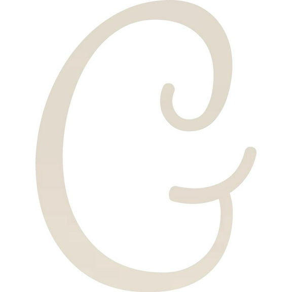 Decorative Acrylic Letter, Custom Blank G Script, 10'' Tall White Alphabet