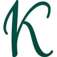 thumbnail image 1 of Decorative Acrylic Letter, Custom Blank K Script, 10'' Tall Frosted Teal Alphabet, 1 of 5
