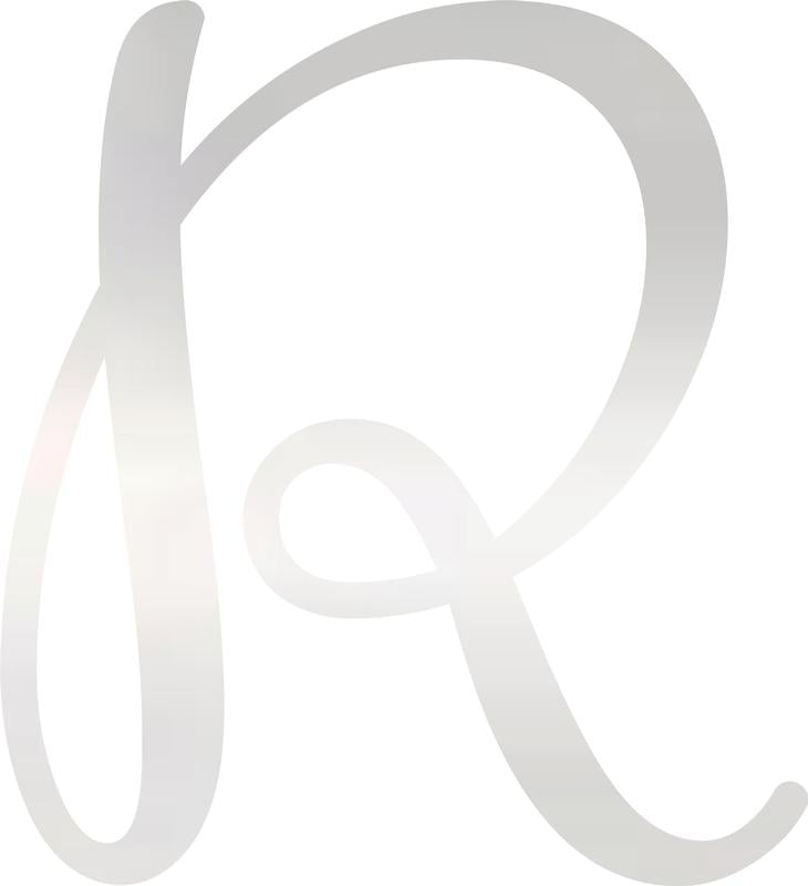 Decorative Acrylic Letter, Custom Blank R Script, 10'' Tall Clear ...