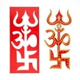 thumbnail image 1 of Decorative Acrylic Trishool/Trishul with Swastik Lord Shiv mahadev Durga Pooja/Indian Traditional Festival Diwali Decorations Pooja Items Trident for Protection Worship for Temple (Size:-8")(Red), 1 of 4