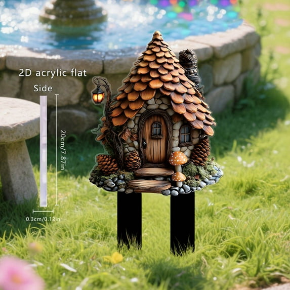 Decorative Acrylic Yard Stakes - Elegant Outdoor Card Holder Decor for Garden, Terrace & Park - Durable Ground Insert Decorations for Easter, Holidays & Everyday Landscape Design