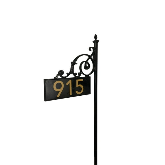 Decorative Address Marker Yard Sign for Streetside House Numbers - Blank - Numbers Sold Separately