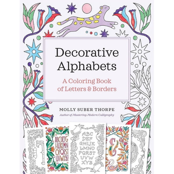 Decorative Alphabets: A Coloring Book of Letters and Borders, (Paperback)