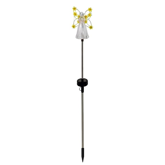 Decorative Angel Garden Stake Light, Solar Outdoor Ground Lights for Yard Patio Decoration, LED Landscape Pathway Lighting with Decorative Angel Design, 1 Pack