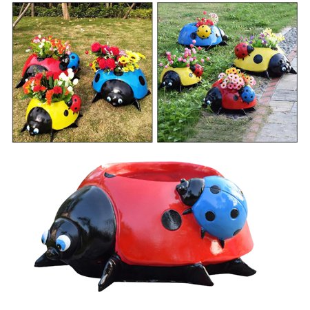 Decorative Animal Planter Pot,Simulation Cartoon Flower Vase,Garden Decoration,for Pen Container, Box Desk Red