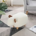 thumbnail image 1 of Decorative Animal Storage Stool for Kids, Durable Storage Wood Foot Stool Rest Legs, Bedroom Furniture, White Sheep Footstool Look, Cartoon Chair for Home with Solid Wood Legs, 1 of 7