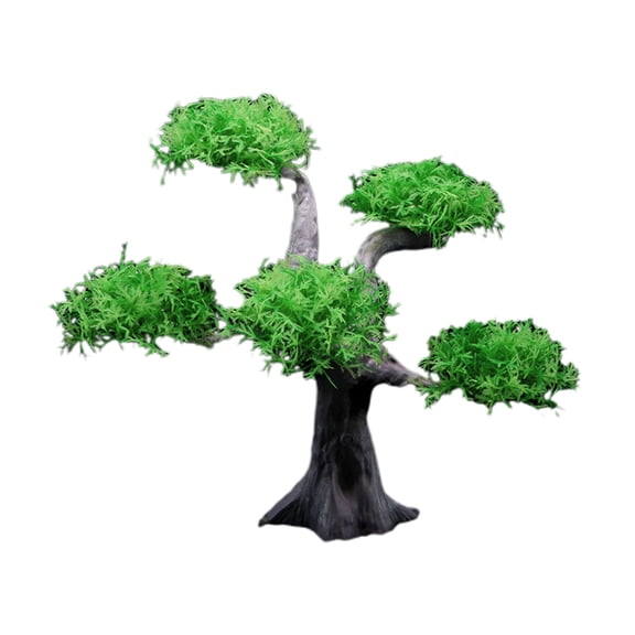 Decorative Aquatic Plant Green Artificial Tree Beautify- Aquarium Hiding Spot