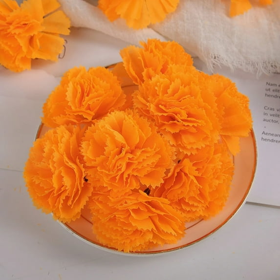 Decorative Artificial Flower Orange Fake Flowers, Decorative Artificial Flowers *1 Fake Flowers Small(Plastic, One Size)