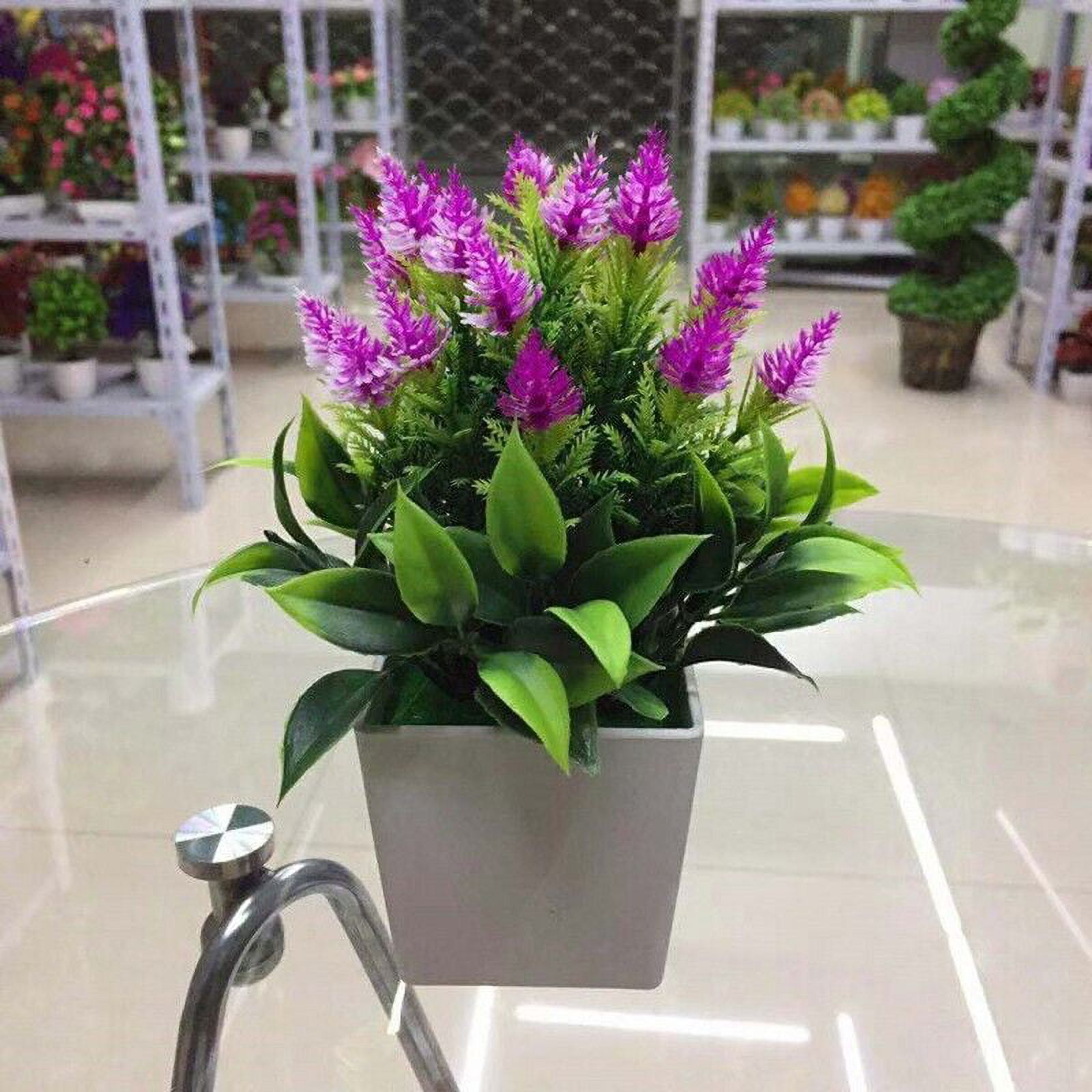 Decorative Artificial Outdoor Faux Flower Plants Pot Colour Small Medium  Large