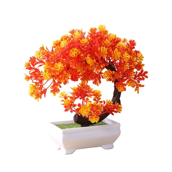 Decorative Artificial Potted Plants for Indoor Home & Office Decor, Natural-Looking Flowers with Flexible Branches and Stable Base, Maintenance-Free for Living Room & Dining Space