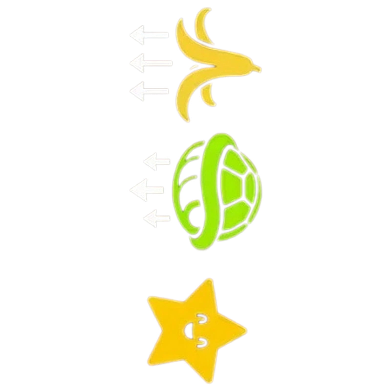 Decorative Auto Button Stickers Colorful Banana Designs Vinyls Decals ...