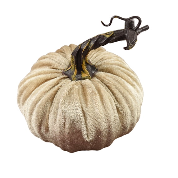 Decorative Autumn Pumpkin,Fall Decor Textured Fabric Ribbed Pumpkin for Livingroom Tabletop Entryway