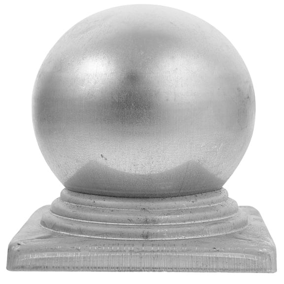 Hemoton Decorative Fence Post Cap Outdoor Ball Shape Cover for Railing Finial 1 Set (L)