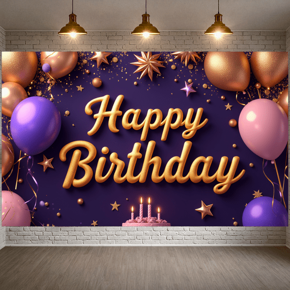 Decorative Balloons Banner Cake Design Party Backdrop Celebration Banner for Birthday Party Indoor Decoration Photo Shoot