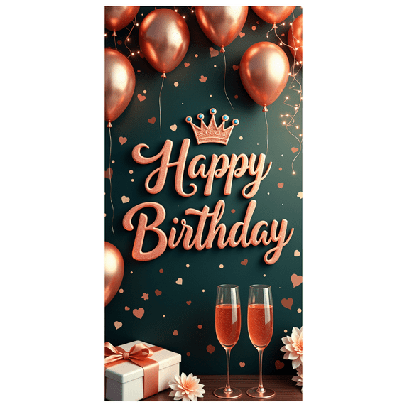 Decorative Balloons Banner Gift Box Sparkling Drink for Birthday Celebration Indoor Party Event Decoration