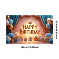 thumbnail image 1 of Decorative Balloons Happy Birthday Banner Floral Design Gift Boxes for Party Celebration Indoor Decoration, 1 of 8