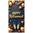thumbnail image 1 of Decorative Balloons Happy Retirement Banner Glitter Stars Confetti Design Celebration Banner for Retirement Party Event Decor Indoor Celebration, 1 of 4