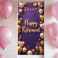 thumbnail image 1 of Decorative Balloons Happy Retirement Banner Glitter Stars Confetti Design Celebration Banner for Retirement Party Event Decor Indoor Celebration, 1 of 9